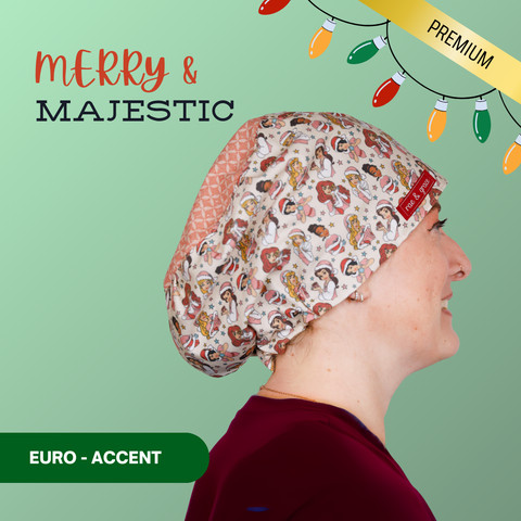 Merry & Majestic - Scrub Cap - rae & grace - Euro - Accent Top