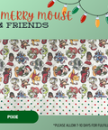 Merry Mouse & Friends - Scrub Cap - rae & grace - Pixie - Made to order Please allow 7-10 days for fulfillment.