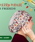 Merry Mouse & Friends - Scrub Cap - rae & grace - Euro - Accent Top