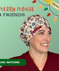Merry Mouse & Friends - Scrub Cap - rae & grace - Euro - Matching Top