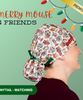 Merry Mouse & Friends - Scrub Cap - rae & grace - Ponytail - Matching Top