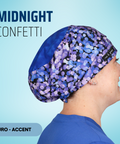 Midnight Confetti  - Scrub Cap - rae & grace - Euro - Accent Top