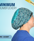 Minimum Dumbfuckery - Scrub Cap - rae & grace - Euro - Accent Top