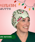 Mistletoe Mutts - Scrub Cap - rae & grace - Euro - Matching Top