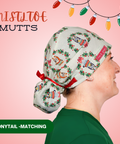 Mistletoe Mutts - Scrub Cap - rae & grace - Ponytail - Matching Top