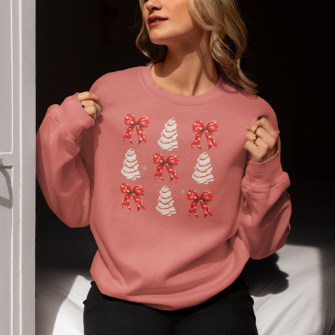 Tree Cakes & Bows - Garment-Dyed Sweatshirt