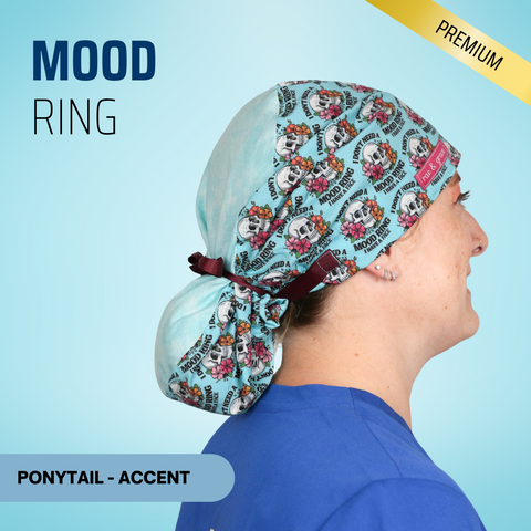 Mood Ring - Scrub Cap - rae & grace - Ponytail - Accent Top