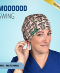 Mooooood Swing - Scrub Cap - rae & grace - Euro - Matching Top