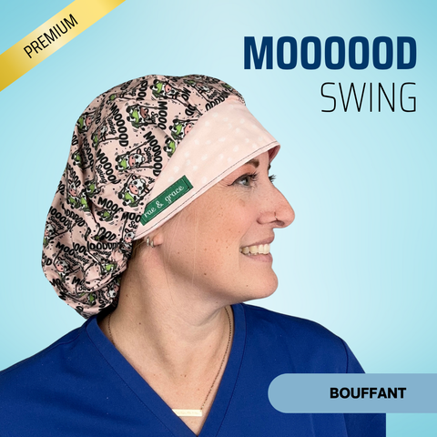 Mooooood Swing - Scrub Cap - rae & grace - Bouffant