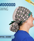 Mooooood Swing - Scrub Cap - rae & grace - Ponytail - Accent Top