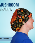 Mushroom Meadow - Scrub Cap - rae & grace - Euro - Accent Top