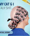 My Cat And I... - Scrub Cap - rae & grace - Ponytail - Accent Top