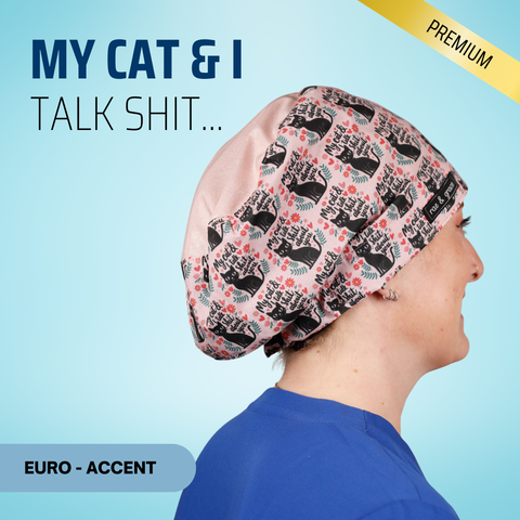 My Cat And I... - Scrub Cap - rae & grace - Euro - Accent Top