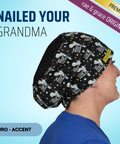 Nailed your grandma - Scrub Cap - rae & grace - Euro - Accent Top