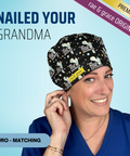 Nailed your grandma - Scrub Cap - rae & grace - Euro - Matching Top