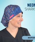 Neon Sharks - Scrub Cap - rae & grace - Bouffant