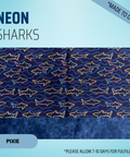Neon Sharks - Scrub Cap - rae & grace - Pixie - *Made to order
