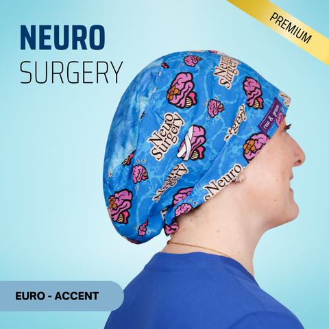 Neuro Surgery - Scrub Cap - rae & grace - Euro - Accent Top
