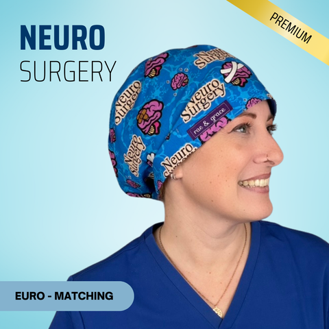 Neuro Surgery - Scrub Cap - rae & grace - Euro - Matching Top