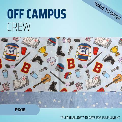 Off Campus Crew - Scrub Cap - rae & grace - Pixie - *Made to order