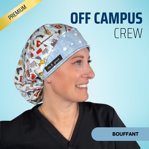 Off Campus Crew - Scrub Cap - rae & grace - Bouffant