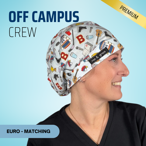 Off Campus Crew - Scrub Cap - rae & grace - Euro - Matching Top