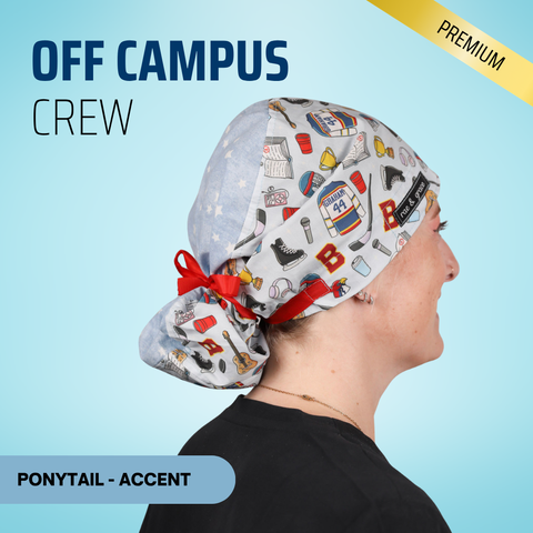 Off Campus Crew - Scrub Cap - rae & grace - Ponytail - Accent Top