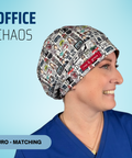 Office Chaos - Scrub Cap - rae & grace - Euro - Matching Top