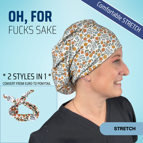 Oh, For Fucks Sake - Scrub Cap - rae & grace - Stretch