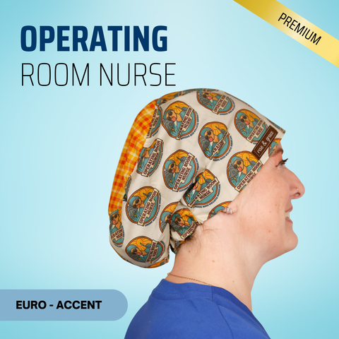 Operating Room Nurse - Scrub Cap - rae & grace - Euro - Accent Top