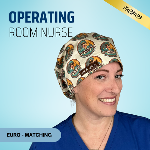 Operating Room Nurse - Scrub Cap - rae & grace - Euro - Matching Top