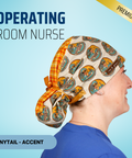 Operating Room Nurse - Scrub Cap - rae & grace - Ponytail - Accent Top