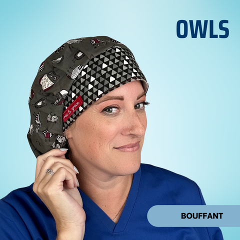Owls - Scrub Cap - rae & grace - Bouffant