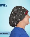 Owls - Scrub Cap - rae & grace - Euro - Accent Top
