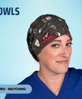 Owls - Scrub Cap - rae & grace - Euro - Matching Top