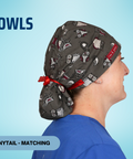Owls - Scrub Cap - rae & grace - Ponytail - Matching Top