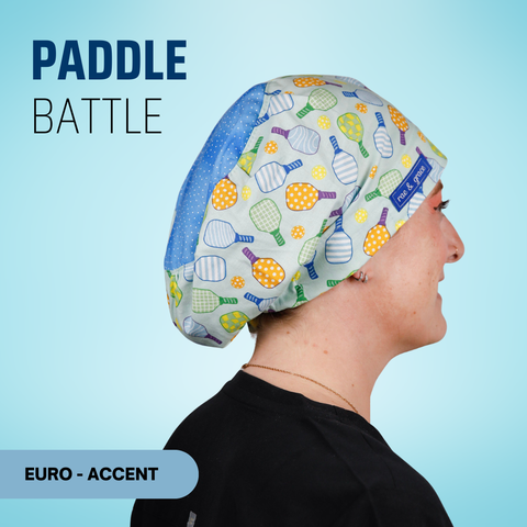 Paddle Battle - Scrub Cap - rae & grace - Euro - Accent Top