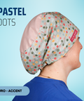 Pastel Dots - Scrub Cap - rae & grace - Euro - Accent Top