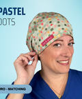 Pastel Dots - Scrub Cap - rae & grace - Euro - Matching Top