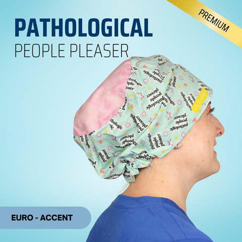 Pathological People Pleaser - Scrub Cap - rae & grace - Euro - Accent Top