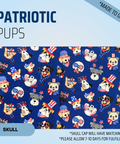 Patriotic Pups - Scrub Cap - rae & grace - Skull Cap - Made to order Please allow 7-10 days for fulfillment.