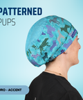 Patterned Pups - Scrub Cap - rae & grace - Euro - Accent Top