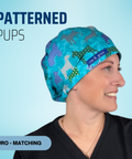 Patterned Pups - Scrub Cap - rae & grace - Euro - Matching Top