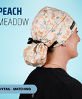 Peach Meadow - Scrub Cap - rae & grace - Ponytail - Matching Top