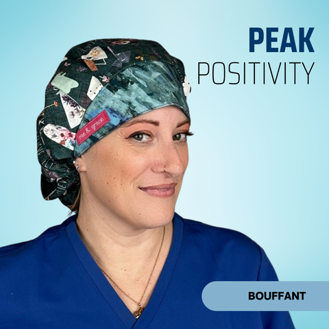 Peak Positivity - Scrub Cap - rae & grace - Bouffant