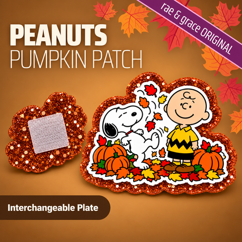 Peanuts Pumpkin Patch - Badge Reel - rae & grace - Interchangeable Plate Only