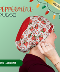 Peppermint Pulse - Scrub Cap - rae & grace - Euro - Accent Top