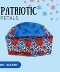 Patriotic Petals - Scrub Cap - rae & grace - Euro - Accent Top