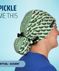 Pickle Me This - Scrub Cap - rae & grace - Ponytail - Accent Top