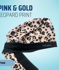 Pink Gold Leopard Print - Scrub Cap - rae & grace - Pixie